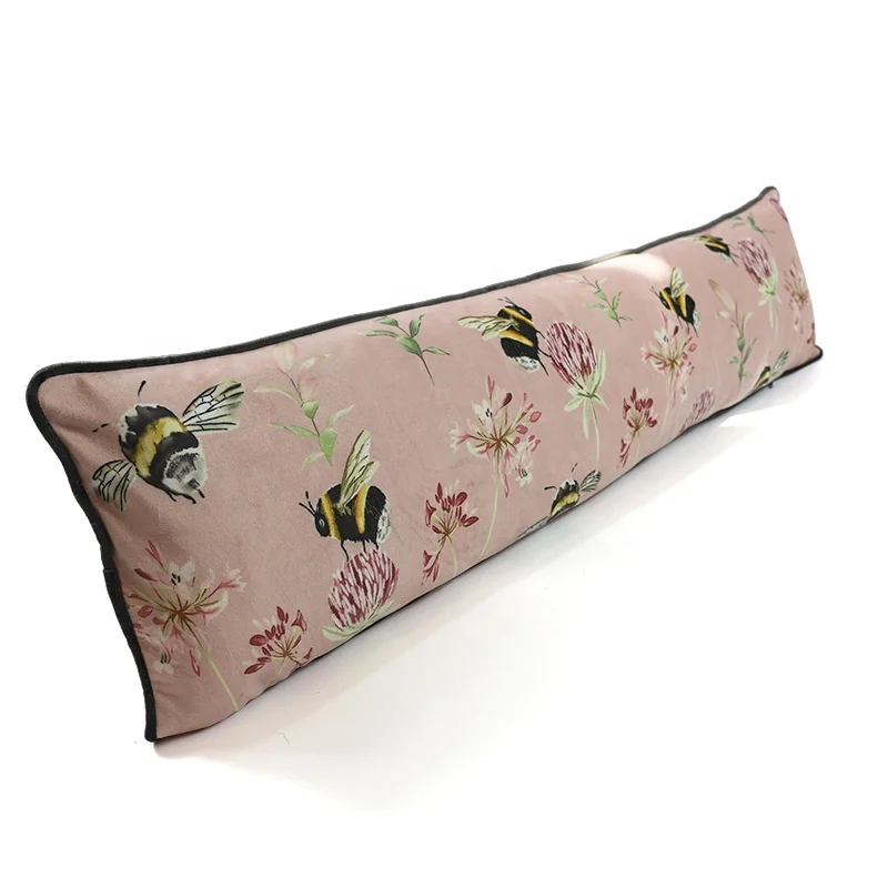 Soft velour draught excluder garden window noise blocker sound colorful window draft noise wind proof seal for home