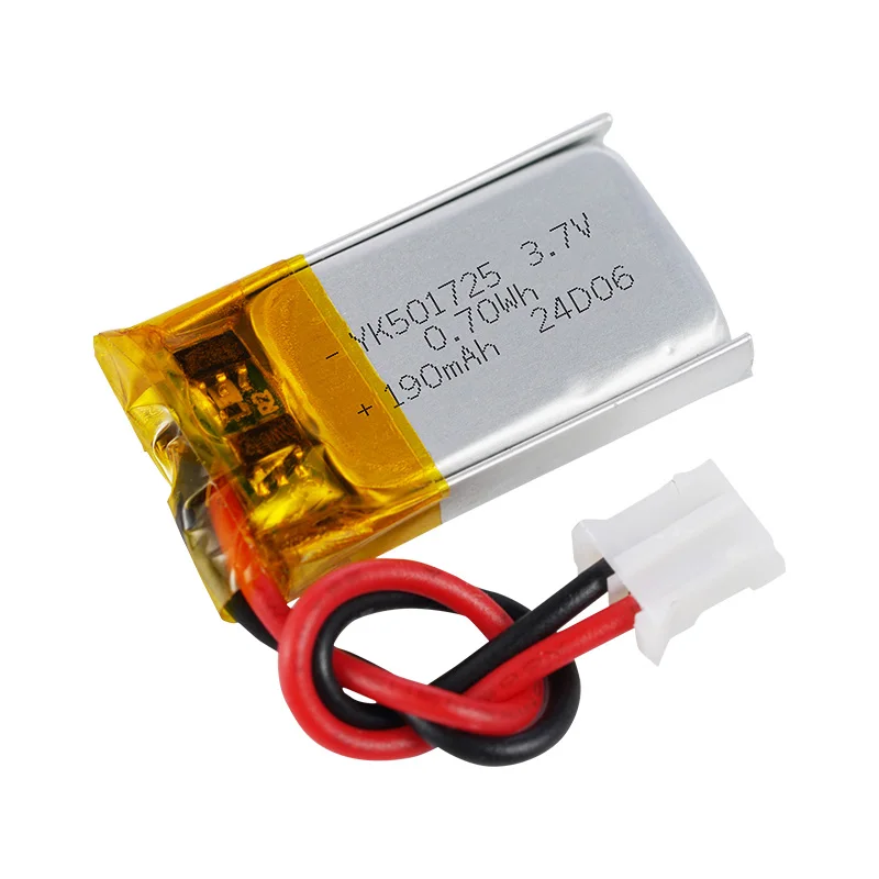 Небольшой 501725 190 мАч Lipo перезаряжаемая Gps длинная батарея 3 7 В полимерная литиевая