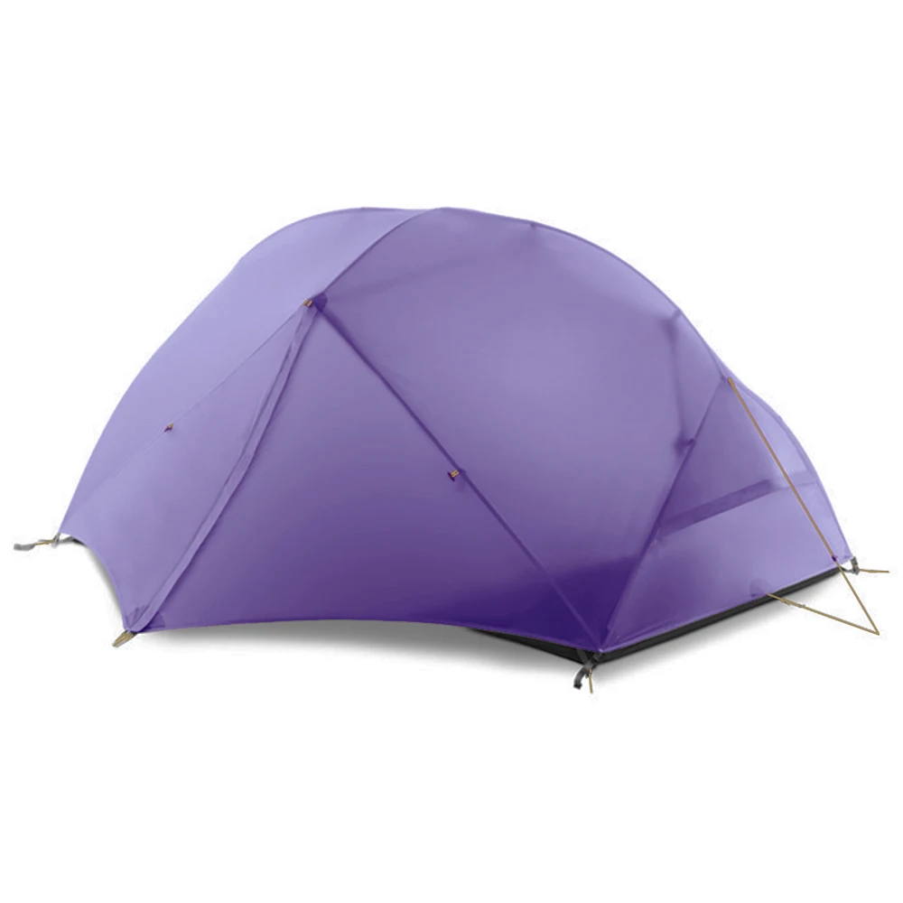 New Design Outdoor 3 Season Hiking Waterproof Ultralight Aluminum Pole Nylon Silicon Cloth 2 Person Family Camping tent