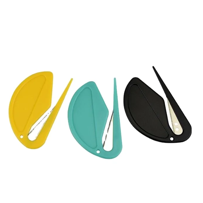 Цветные круглые квадратные открывалки для писем, пластиковый нож для конвертов и бумажных отправлений