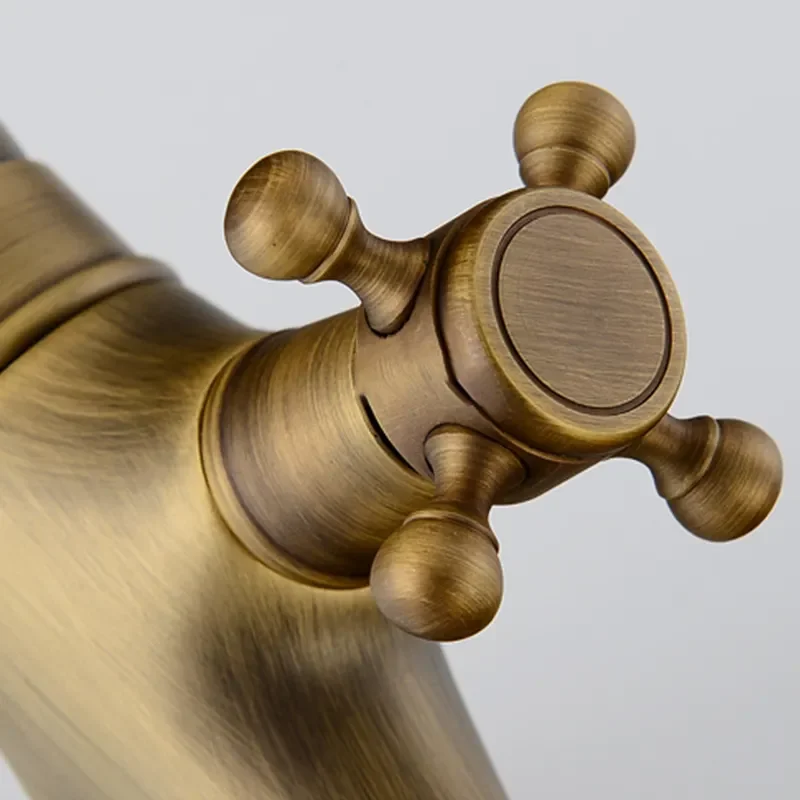 Dragon Crystal Dual Handles Single Hole Mixer Deck Mounted Lavatory Bathroom Taps Gold Basin Sink Faucet