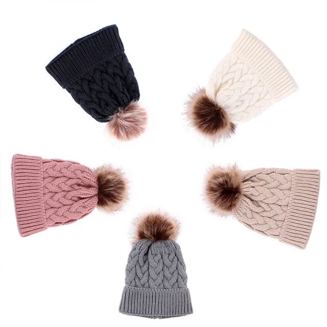 Quality materials Unisex Children Warm Knit Beanies Winter Hat For Kids and Babies