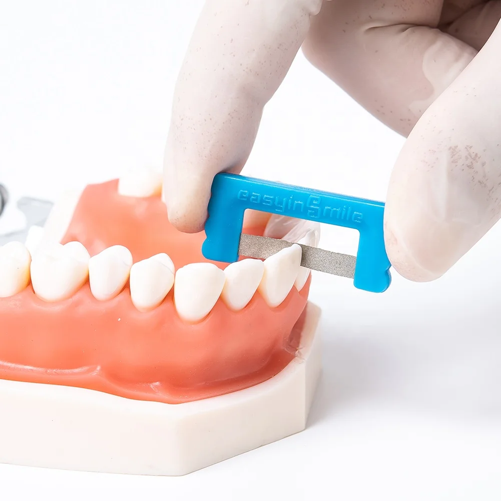 Easyinsmile Ортодонтическая абразивная полировальная лента IPR наждачная бумага лезвие пилы Autoclavable межпроксимальная эмаль снижение полости