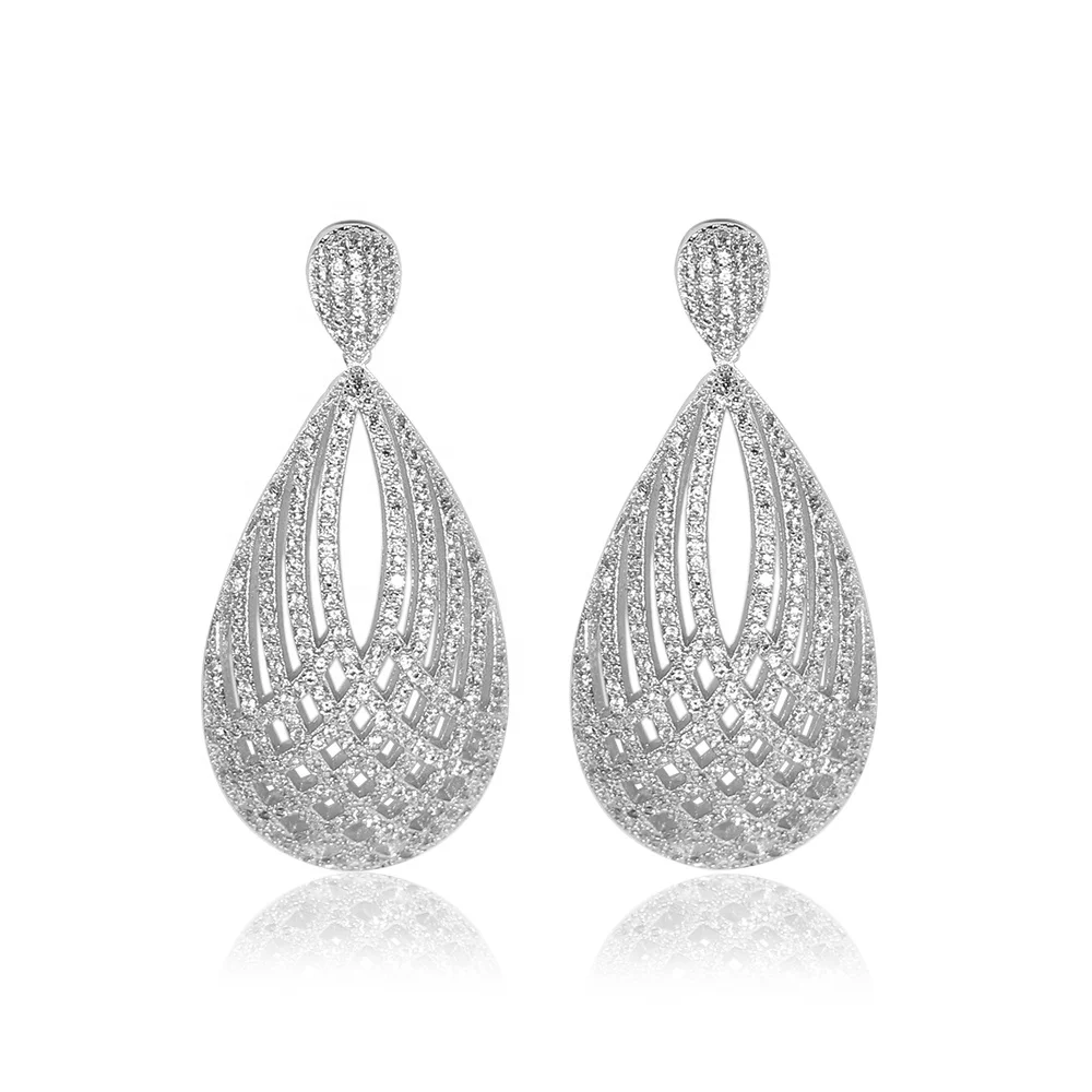 Bedazzled новейшие циркониевые Роскошные серьги с фианитами + позолоченные женские модные большие эффектные