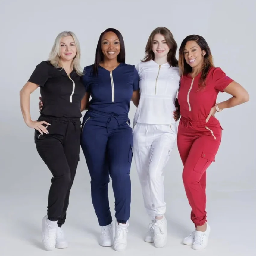 Factory Custom Scrub Anti Wrinkle Hospital Uniform Stretch Nursing Uniforms Medical Scrubs Uniforms Sets