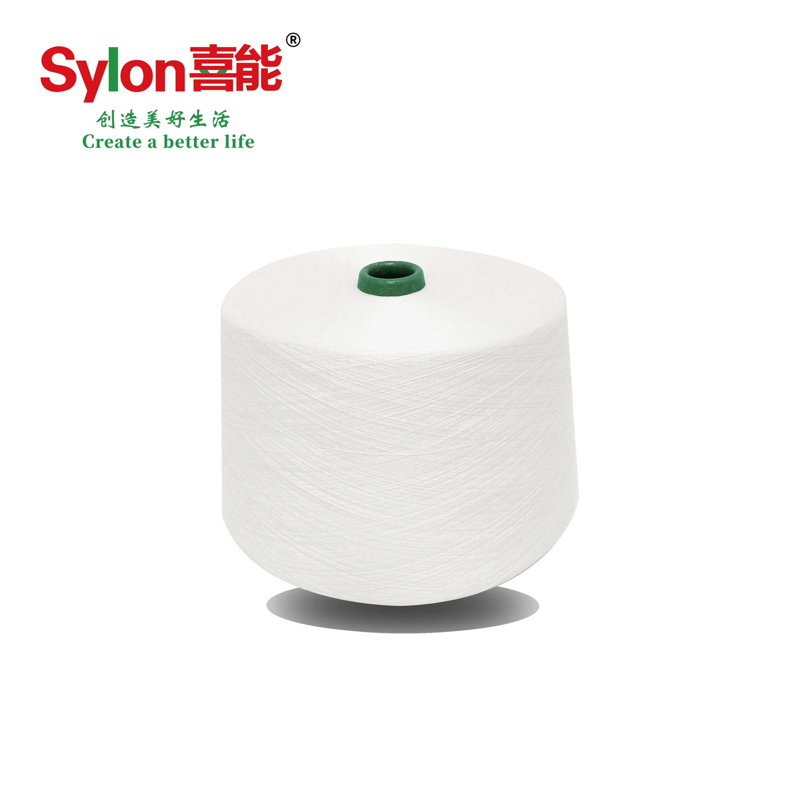 Sylon Cool Quick Dry Moisture Wicking Anti-bacteria Cooling TR 60/40 Polyester Viscose Blended  Spun Yarn for Weaving