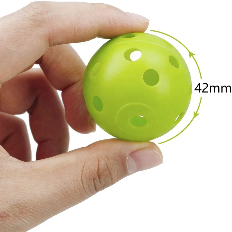 Practice Golf Balls Colorful Airflow Plastic Golf Training Balls for Driving Range Home Indoor Swing Practice