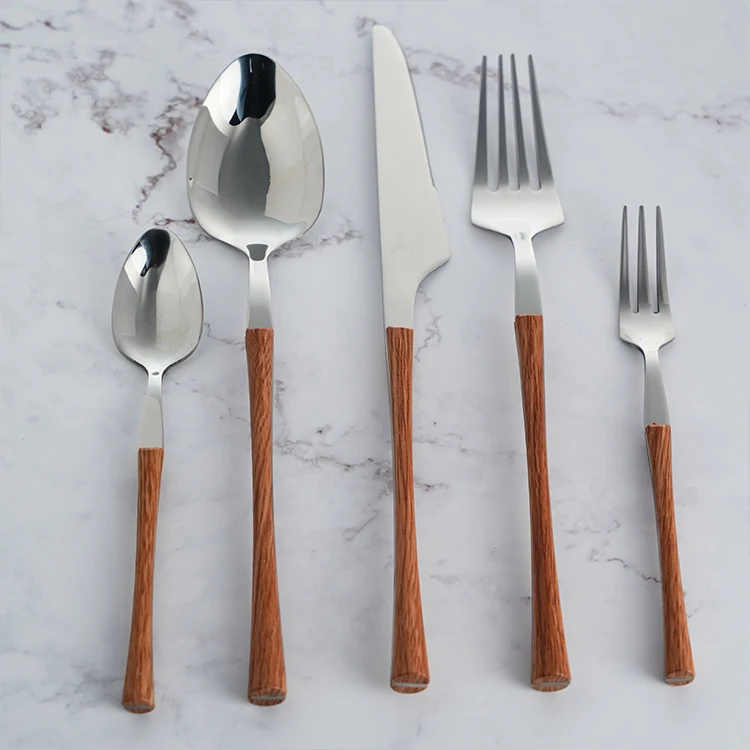 Luxury Canton tower Korea Handle Heavy Cutlery Wedding Event Flatware dinner knife spoon fork set cubiertos bestekset silverware