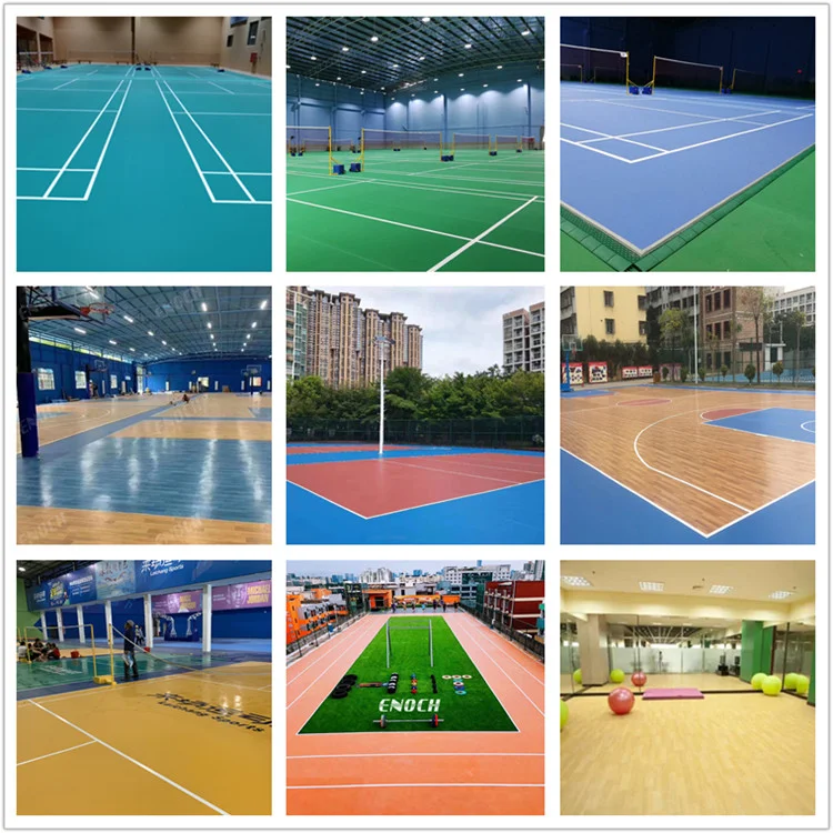 High quality PVC Indoor Outdoor Sport Roll Flooring Badminton Court Floor Mat