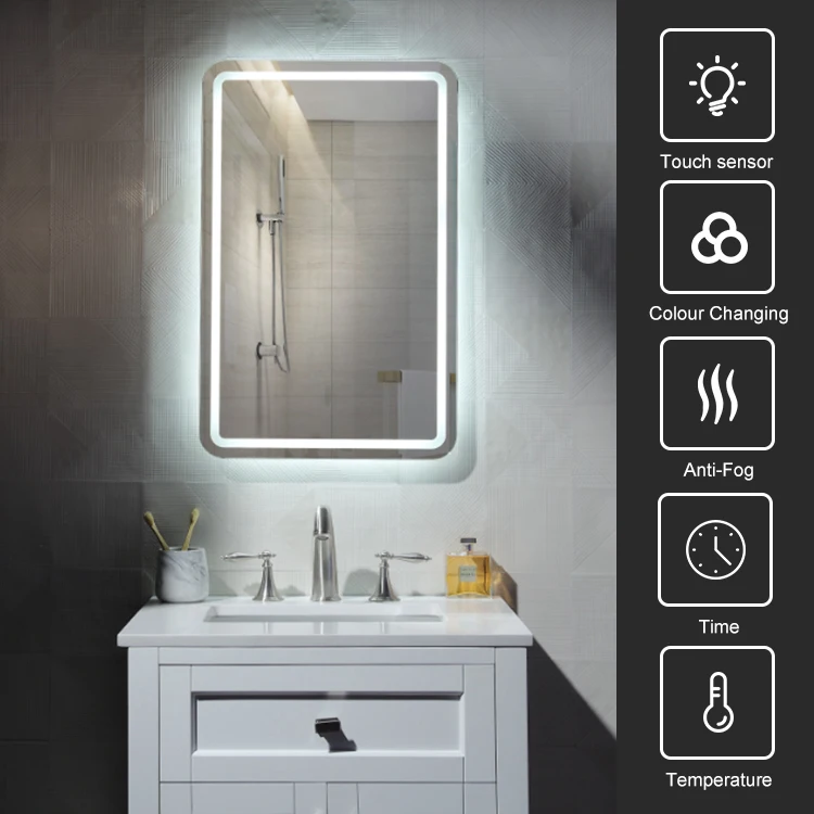 Bathroom Mirrors With Shelves Customized Modern Bathroom Led Light Mirror Glass Mirror Home Bathing Beauty