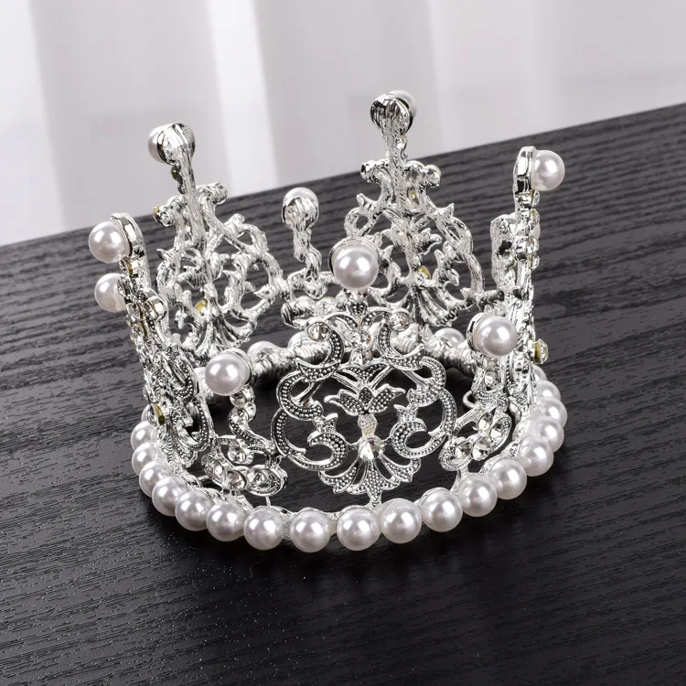 Тиара металлическая для детских вечеринок, модная корона принцессы, подарок невесте на день рождения, тиара из сплава с жемчугом