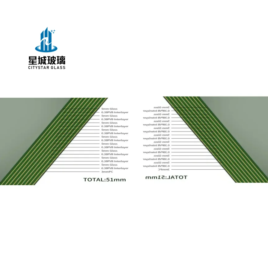 Customized Service 40mm Anti Shatter 33mm tempered bullet proof glass biggest ballistic shield bulletproof glass