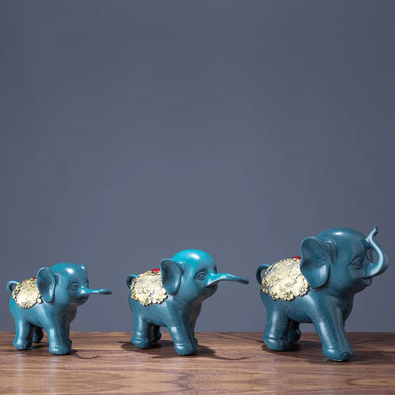 Resin craft animal style resin elephant figurines for table home decoration