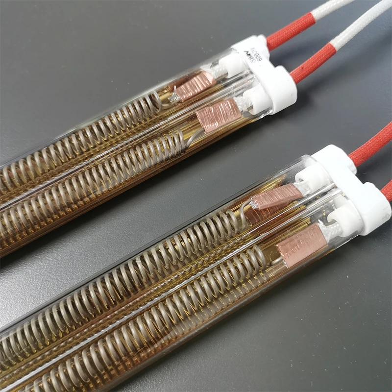 380V 6000W Half Gold Twin Tube Infrared Heating Lamp for PET Bottle Blow Molding Machine
