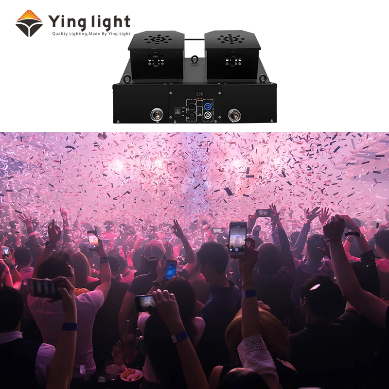 Double Head Blizzard Confetti Machine Dmx Paper Confetti Blower Machine