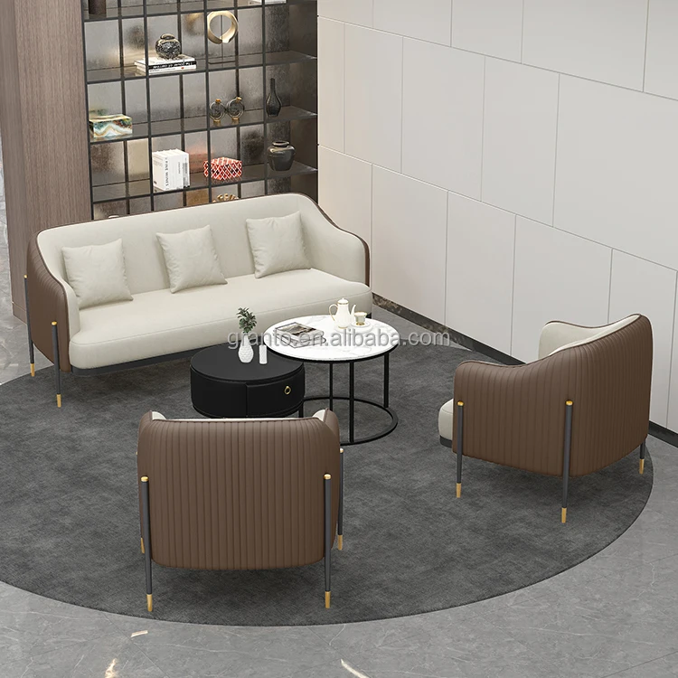 High end good quality PU cover lounger chair stainless steel sofa chair living room lazy chair