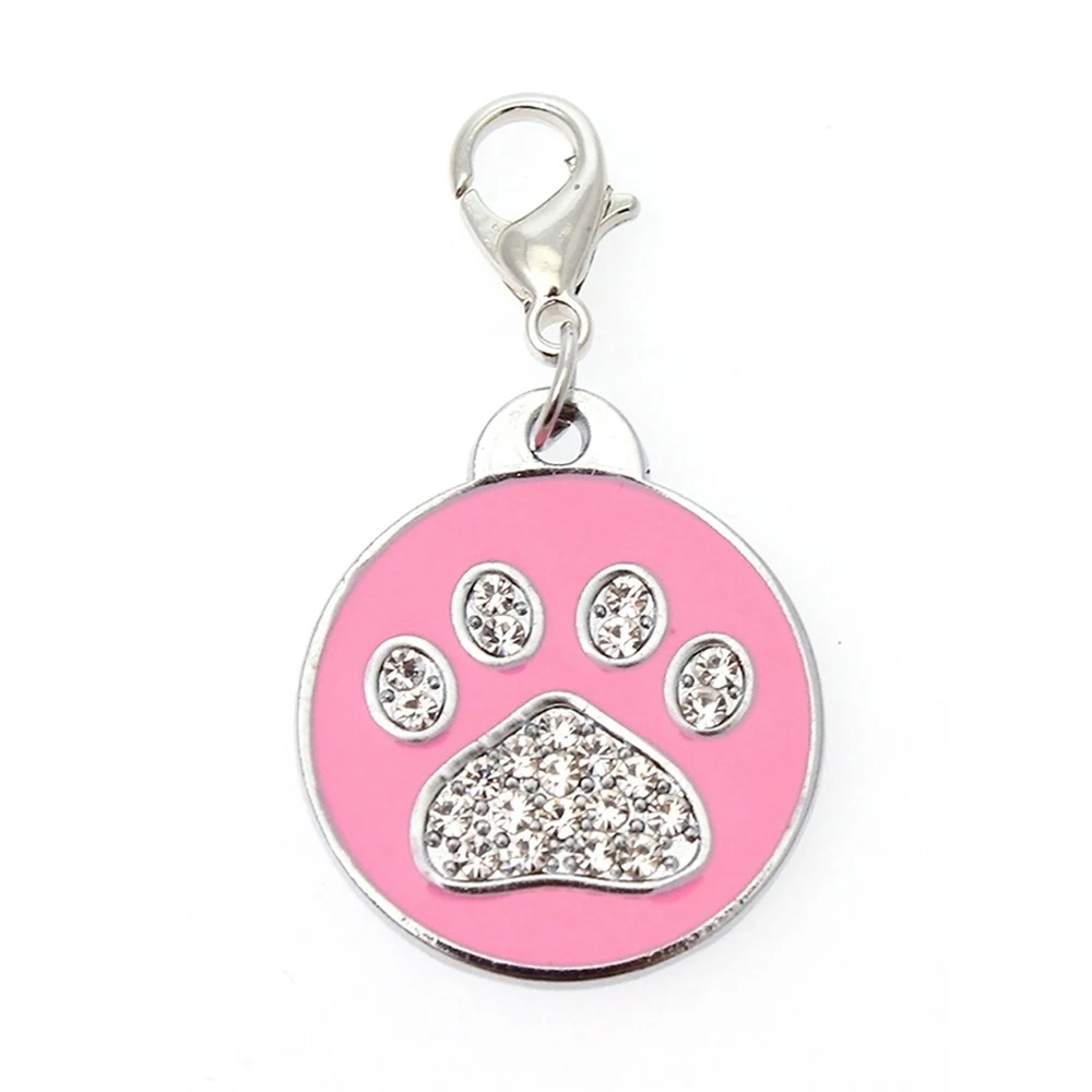 Metal Key Chains Custom Hard Soft Enamel Keychains Cute Bone Dog Collar Charm Diamond Keychain Dog Paw