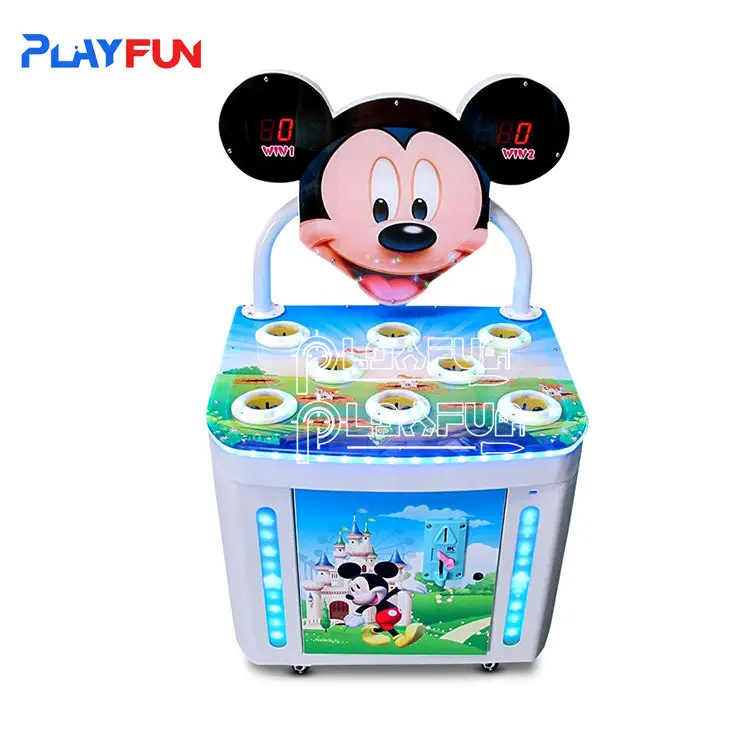 Playfun Hot Sale Beat Frog Hammer Coin Operated Ticket Lottery Redemption Game Machine