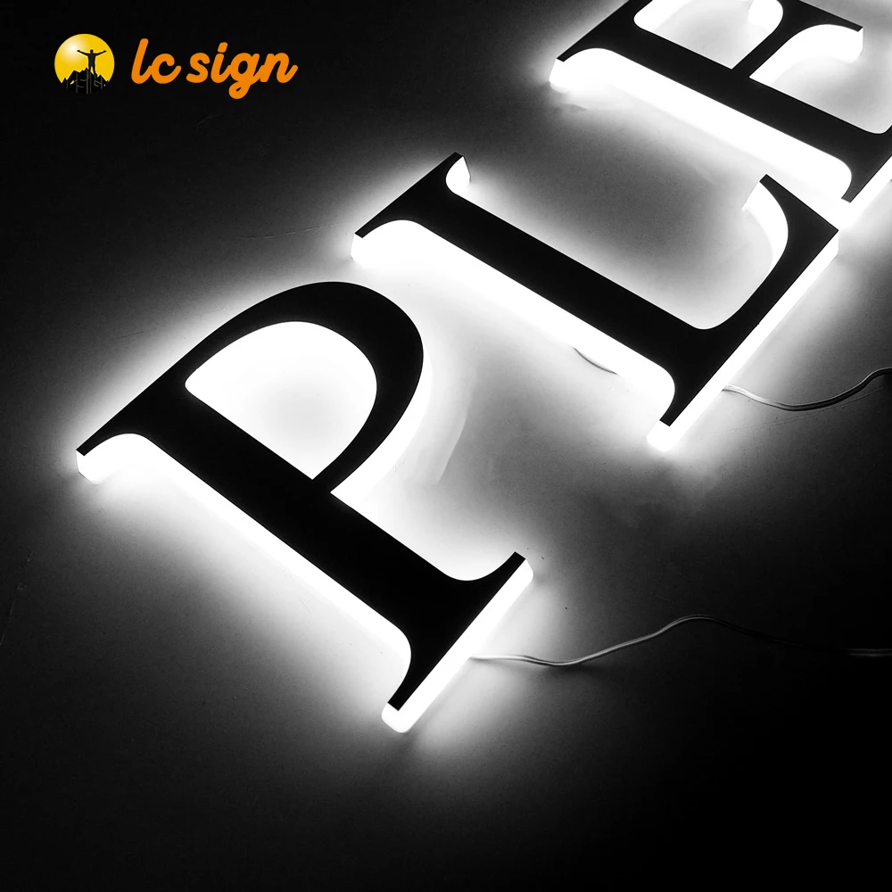 Custom front lit electronic sign car logo or invitation led letters for sign company names