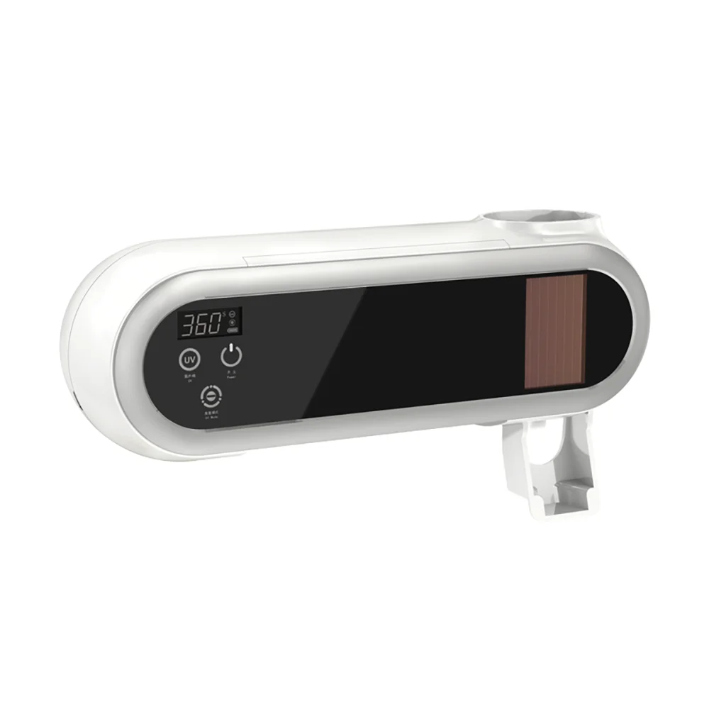 
Touch digital display solar energy charging uva uvc light ultraviolet sterilize uv led toothbrush holder box 