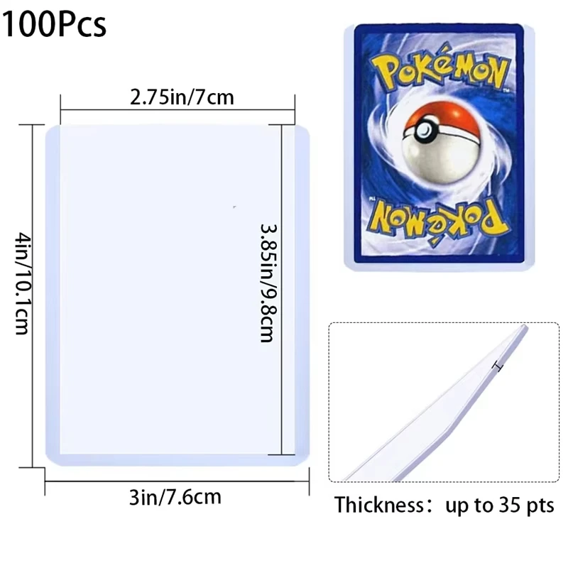 New Hard Card Sleeves Sports Card Holder Transparent Protective Sleeves For Holding Game Baseball Sports Trading Card