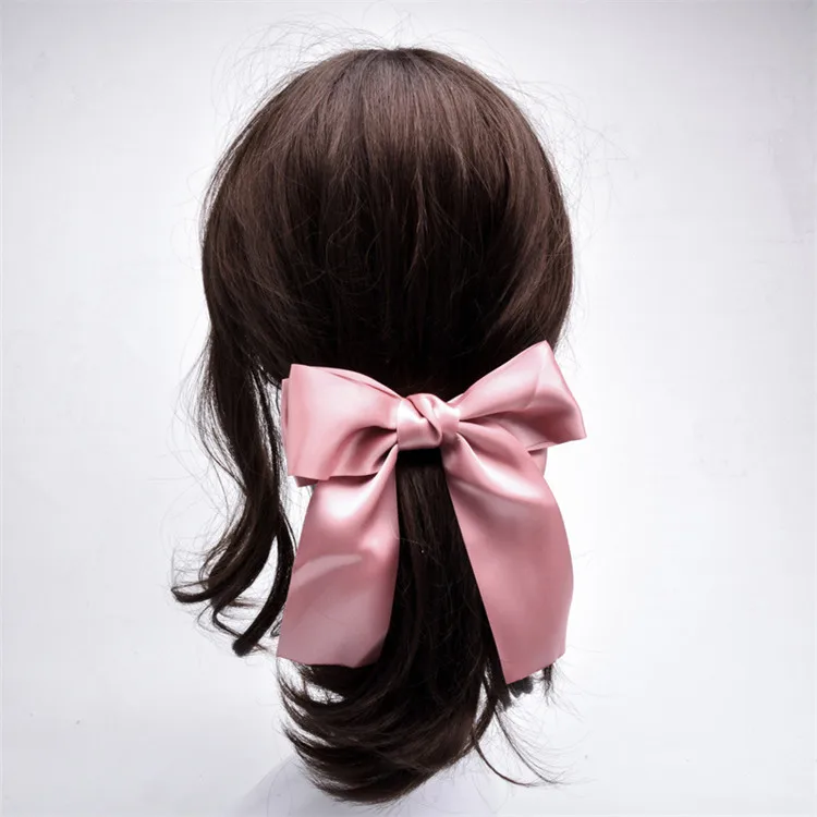 Satin Bow Hair Clips Hair Bows Barrette Colorful Ribbon Bow for Women Girls