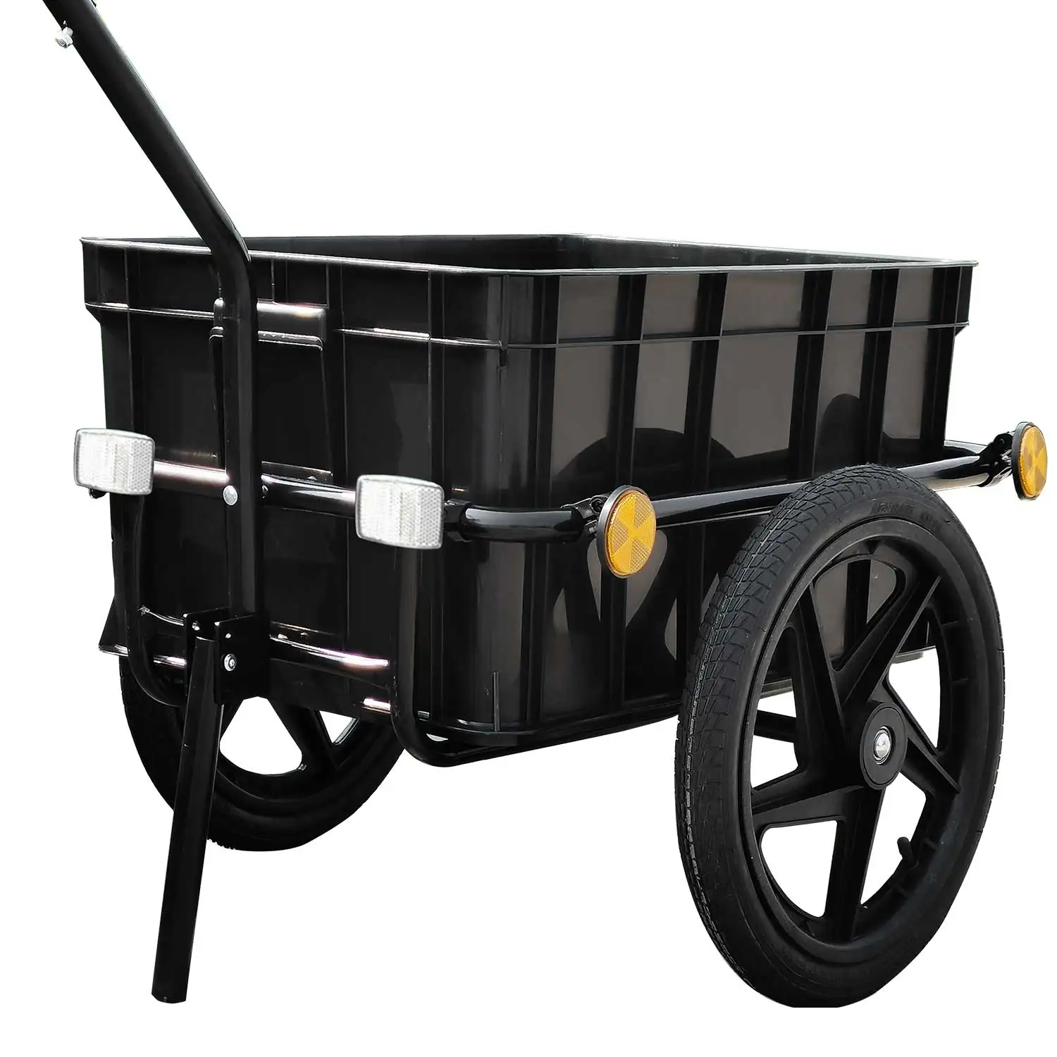 Hot Sale heavy Duty Garden Wagon Large Capacity Metal Frame Bicycle Cargo Trailer