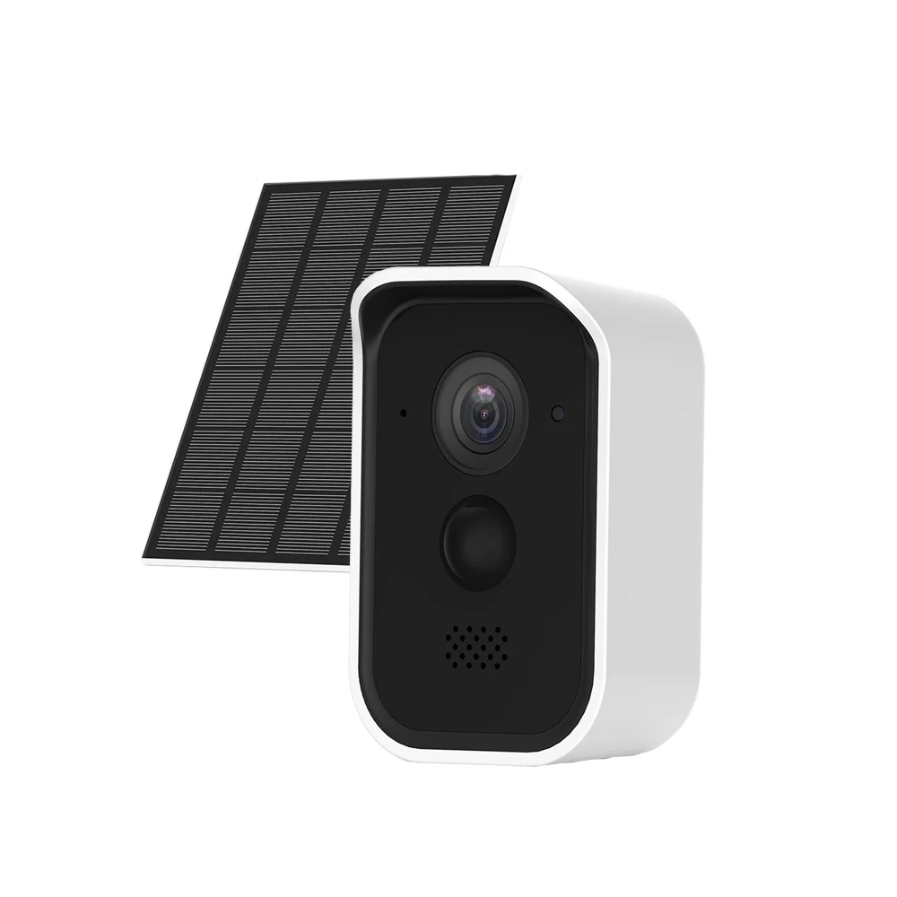 Smart Outdoor Monitor Wireless Wifi 2.4G Battery Two Way Intercom Auto Tracking Full HD IP Cam Security Solar PTZ Camera