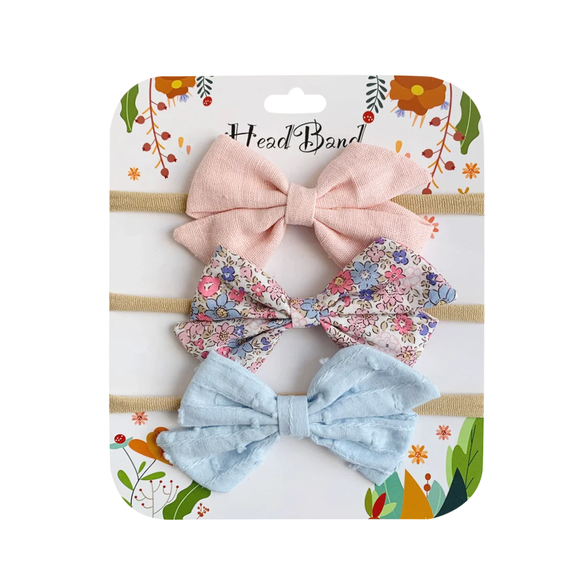 Wholesale Baby Girl Headbands And Bows Newborn Infant Toddler Hair Accessories Baby Head Band 3PCS/Set