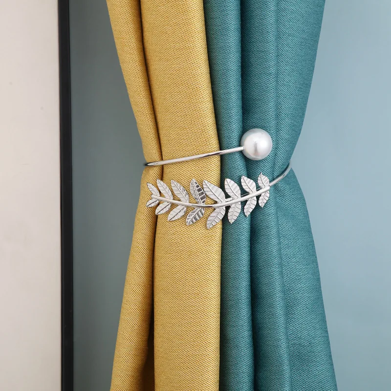 Wholesale Pearl and Leaf Twist Luxury Curtain Accessories, Luxury Curtain Tieback, Luxury Curtain Tie Back