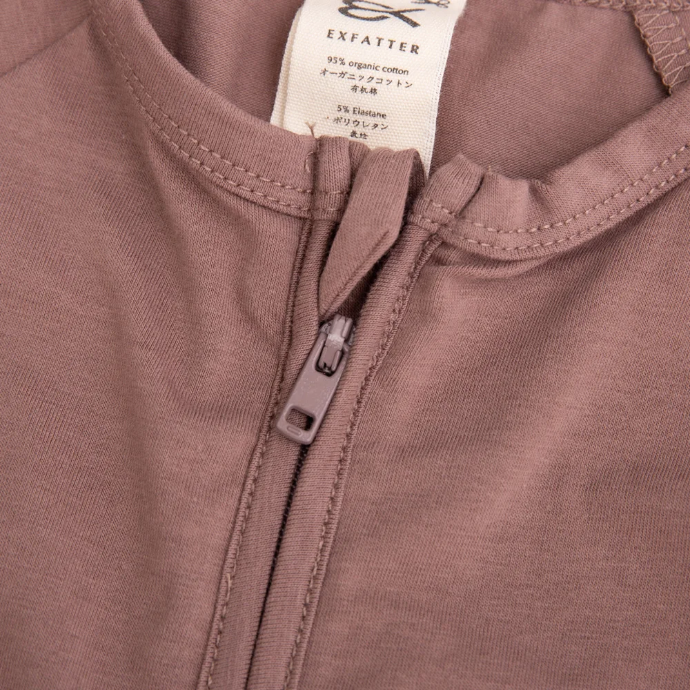 
Exfatter Wholesale Organic Cotton Long Sleeve Baby Coverall 