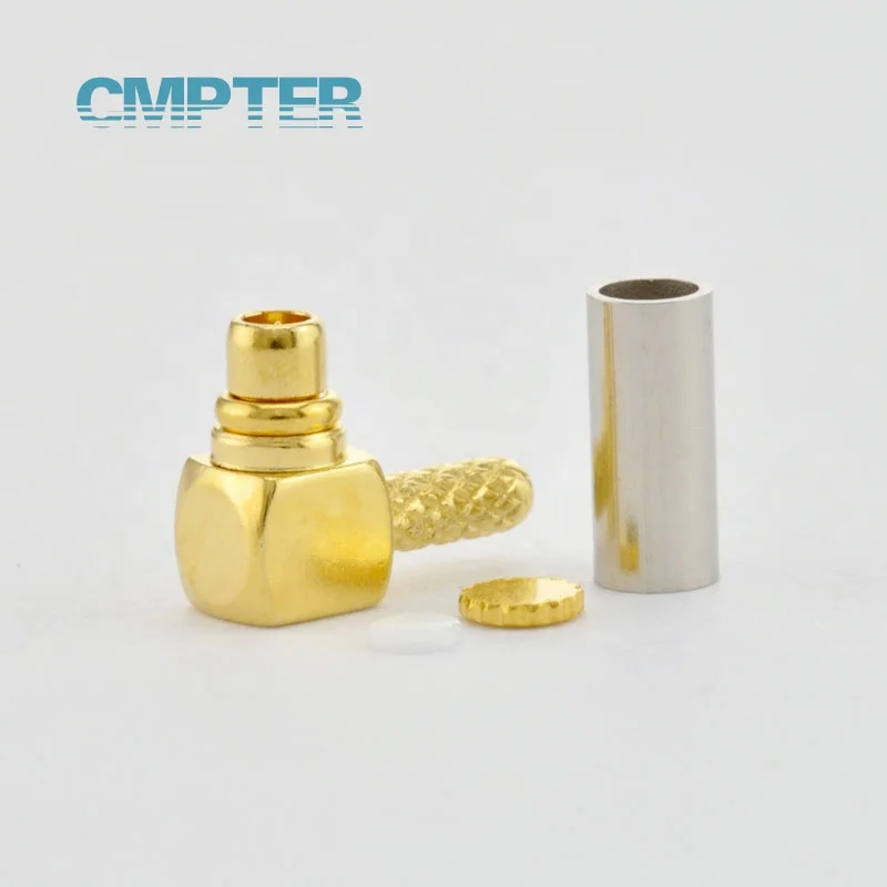 MMCX Male Right Angle Crimp RG178 Cable mmcx crimp rg178