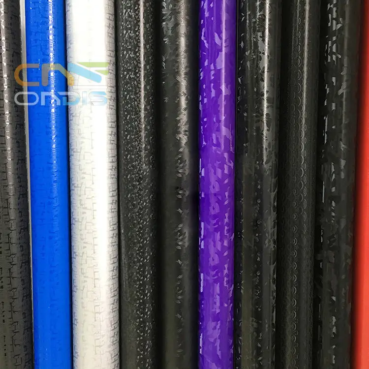 3D pattern black car wrap vinyl black design sticker for phone and laptop