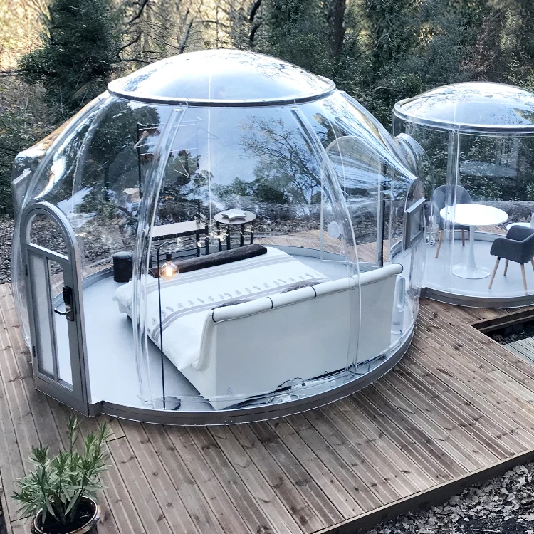 High quality dome glass tent house Best-selling PVC tarpaulin tent  Garden hotel room tent