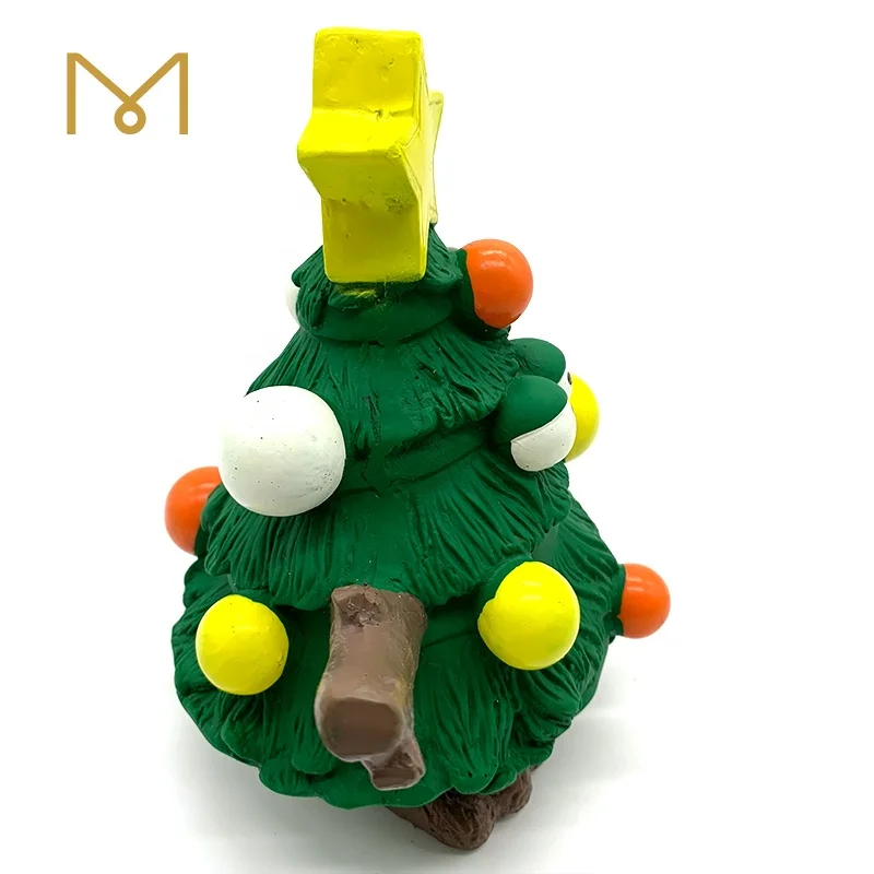 2024 New products christmas tree pet toy rubber latex toy eco-friendly squeaky xmas dog toy