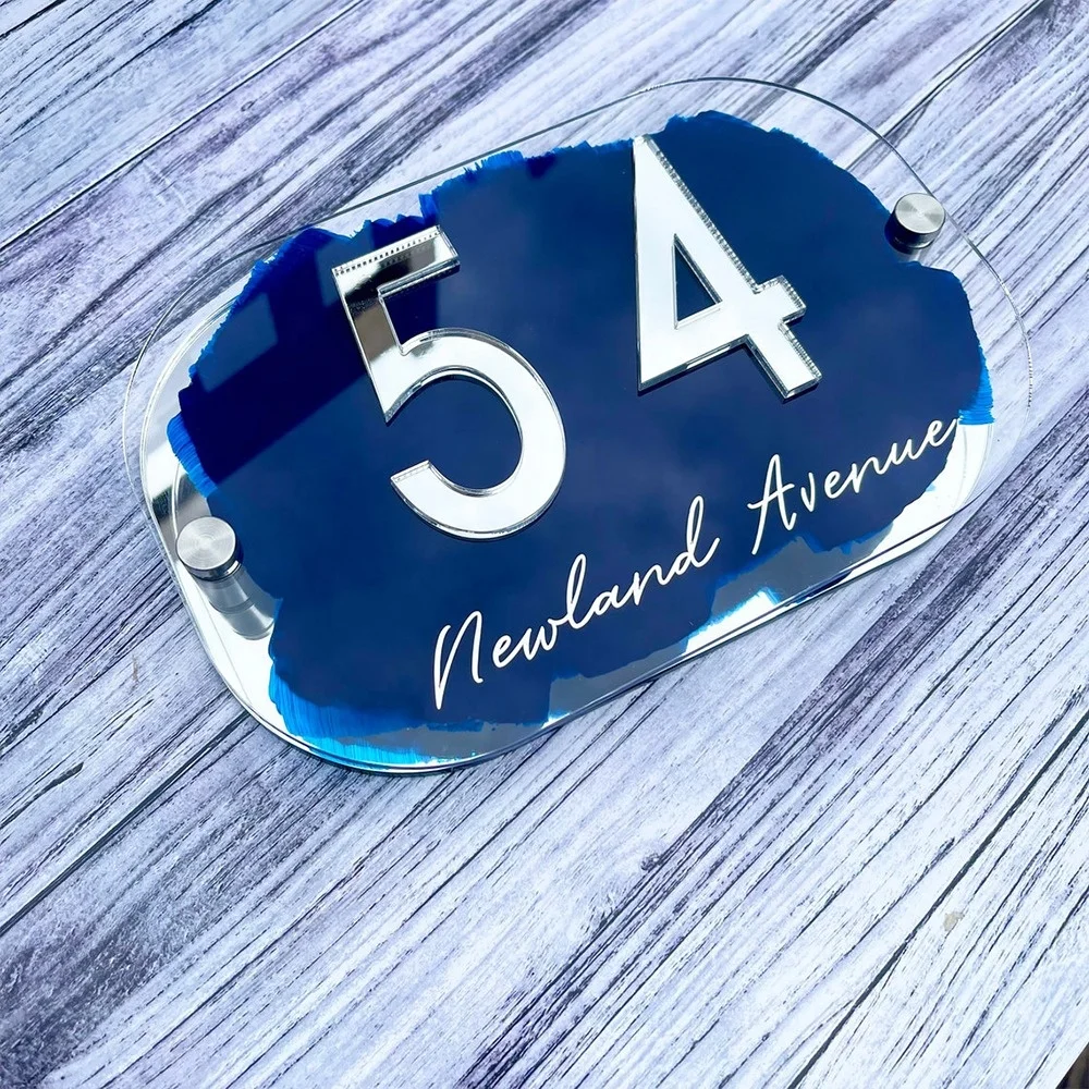DIY Colorful Personalised Unusual House Signs Custom Home Address Plaque for House