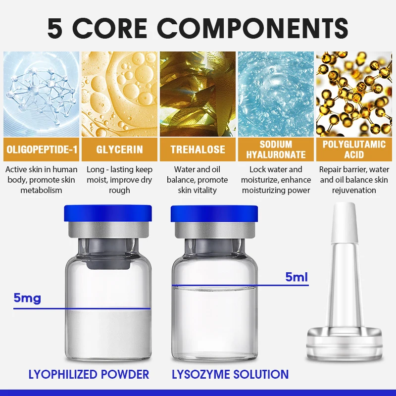 Beauty Oligopeptide Freeze-dried Powder Sulfate-free Anti-aging and Trehalose & Collagen Lyophilized Powder Anti Wrinkle