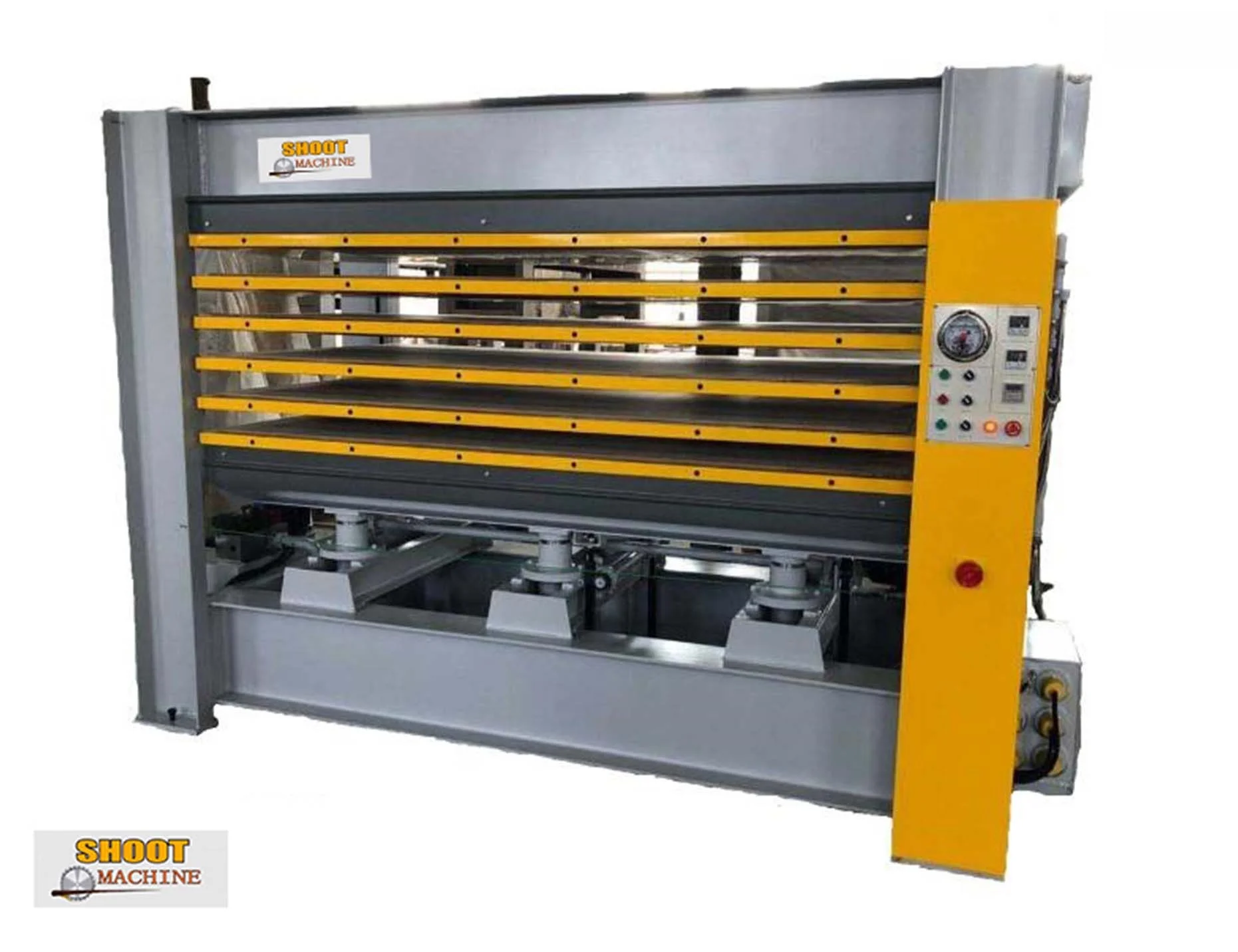 Shoot Brand Woodworking Cold Press Machine with 10 Layers and 100Ton, SH10010A