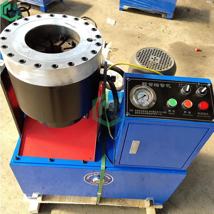 2 stations hydraulic iron pipe diameter reducing machine round steel tube shrinking reducer