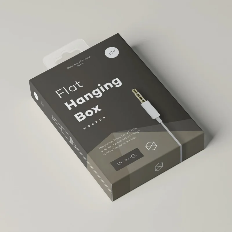 Wholesale Data Cable Paper Packaging Box Custom Logo Paper Hanging Packaging Retail Box