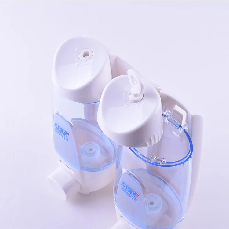 Wall Mounted Plastic chamber 300ml  2 in 1 wall-mounted hand wash lotion clear  liquid soap dispenser