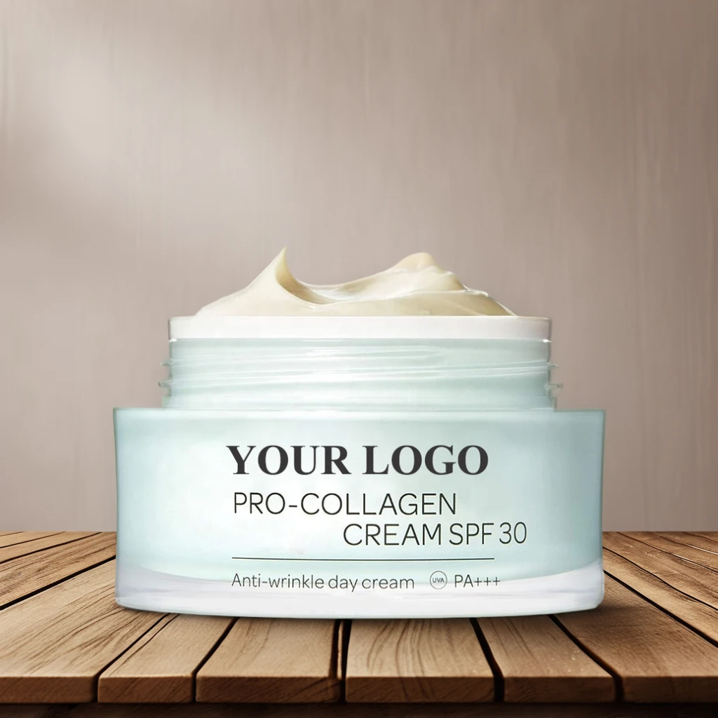 Lightweight Daily Face Moisturizer SPF 30 Marine Collagen Cream Wrinkle Eraser Cream Firming Sun Protection Retinol Kojic Acid