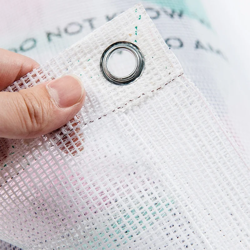 Roadside Advertising Fabric Fence Scrim Polyester Mesh Banner