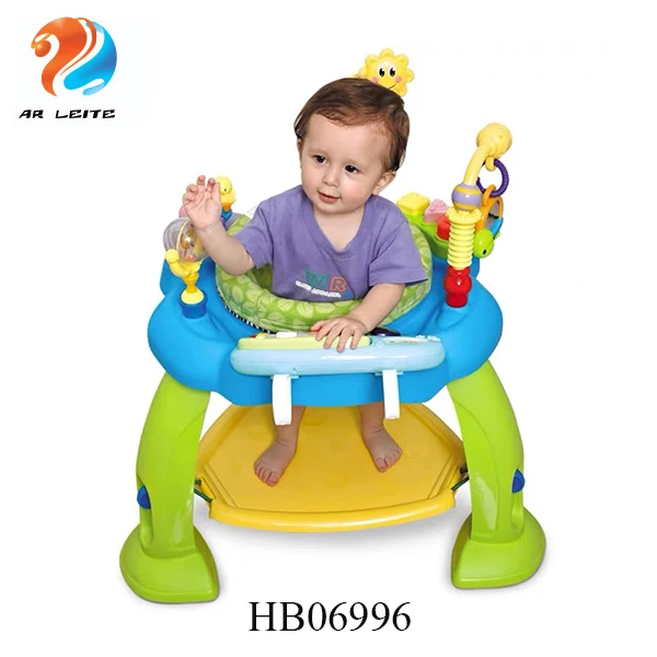 Wholesale High Quality Multi-functional Adjustable Electric Baby Jumping Chair with Musical Piano Keyboard ABS Toys Baby Jumper