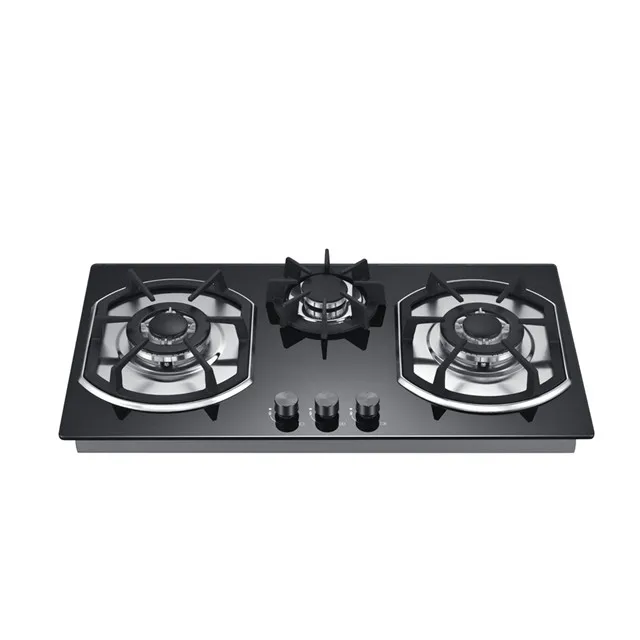 Nuoyi Kitchen Butane Gas Burner Stove with Ceramic Glass Panel.