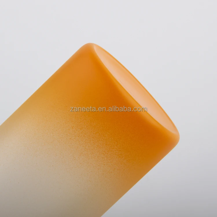 500Ml Sublimation Kids Water Bottle Glass Frosted Gradient Colorful Sublimation Water Bottle Blanks Bottle With Lids