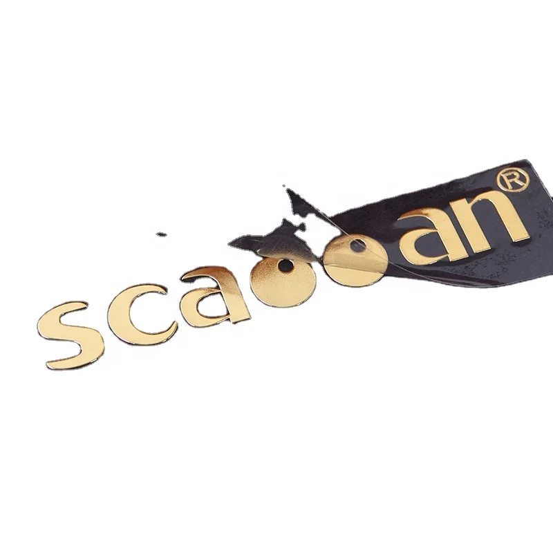 Custom Thin Nickel Gold Logo Printed 3D Label Transparent PVC Transfer UV Sticker Waterproof Adhesive Logo Sticker