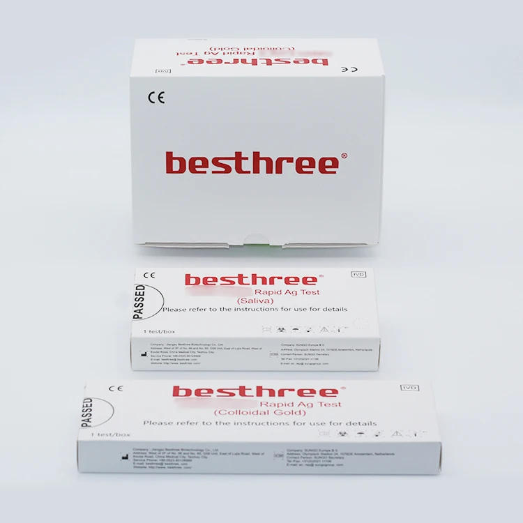 Saliva 150* 68*26mm Spitting Antigen Rapid Test Kit