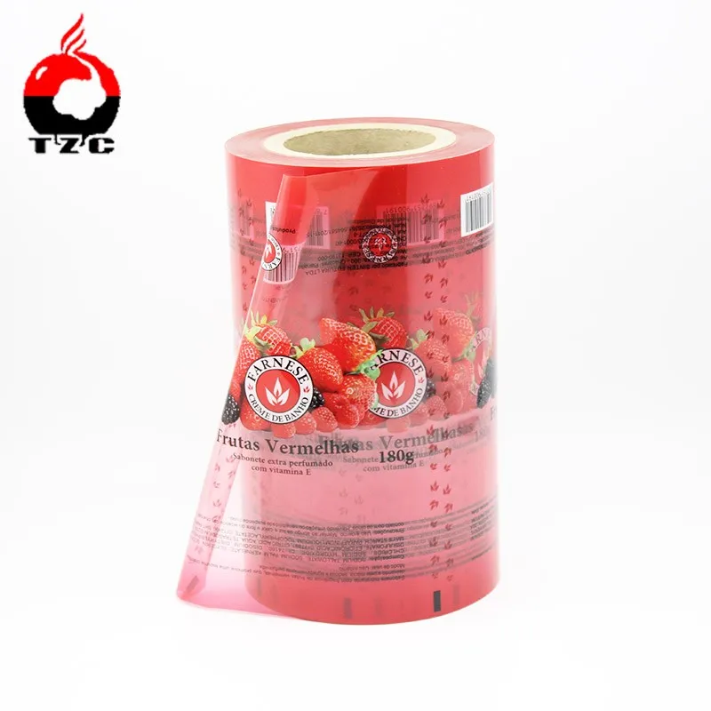 Gravure printed bopp pe composite plastic soap bar packaging film on roll