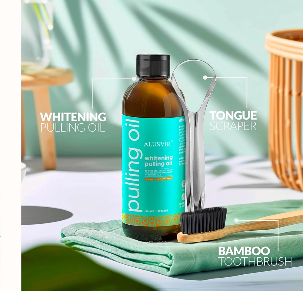 Wholesale Natural Oral Care Mouthwash Private Label Teeth Whitening Coconut Mint Pulling Oil Mouth Wash For Mouth Gum Health